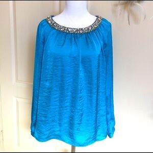 NWOT--Michael Kors jeweled neckline top